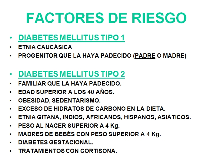 Factores De Riesgo Diabetes